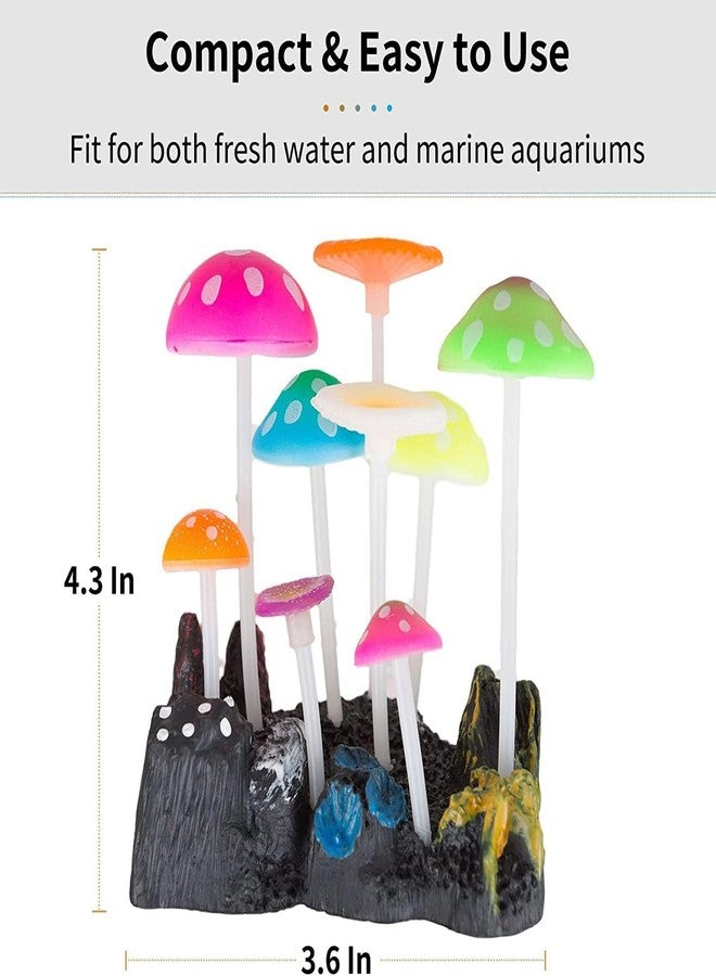 VAYINATO Petzlifeworld Glowing Mushroom Artificial Silicon Ornament Decoration for Aquairum - Image 3